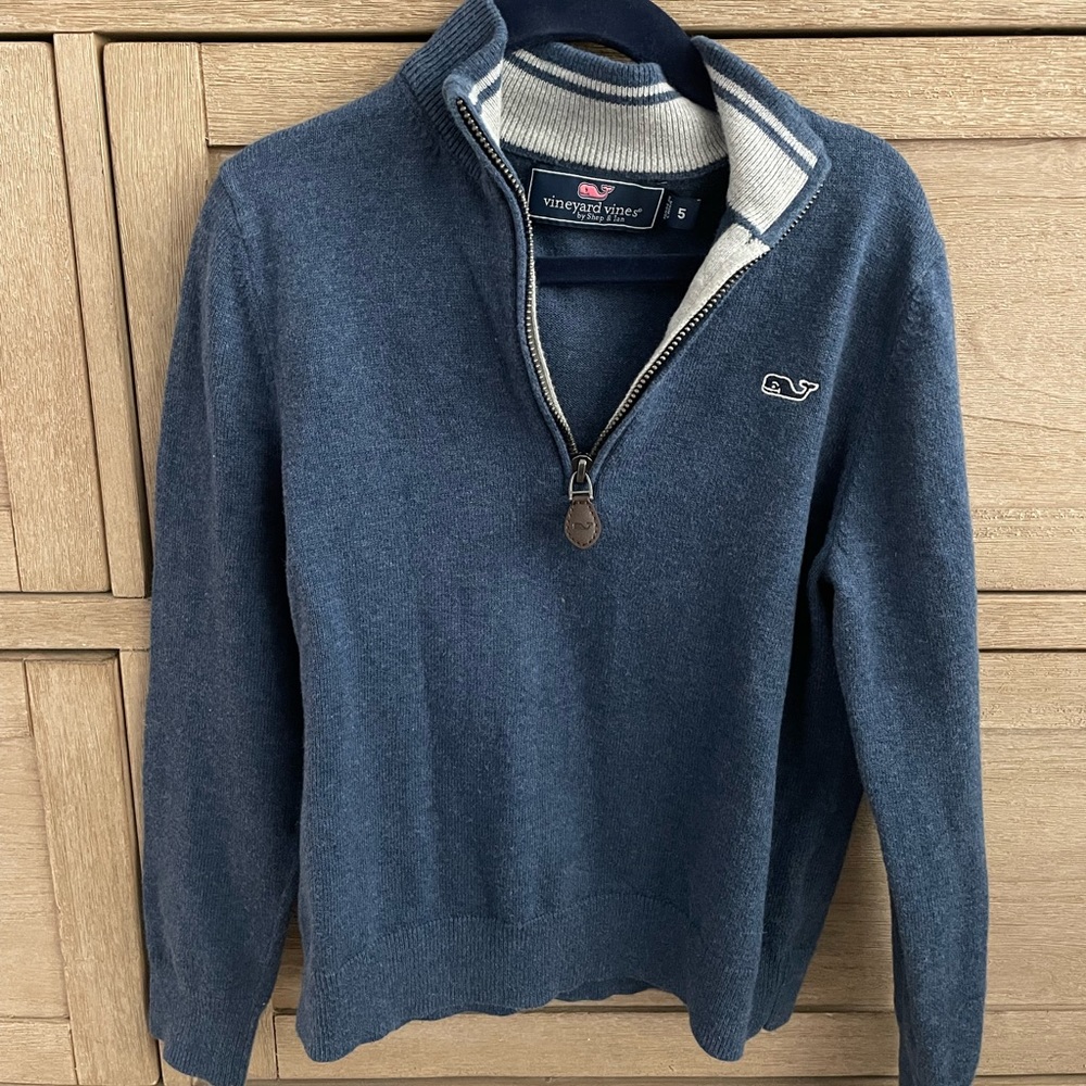 Vineyard Vines Boys’ Quarter Zip Sweater